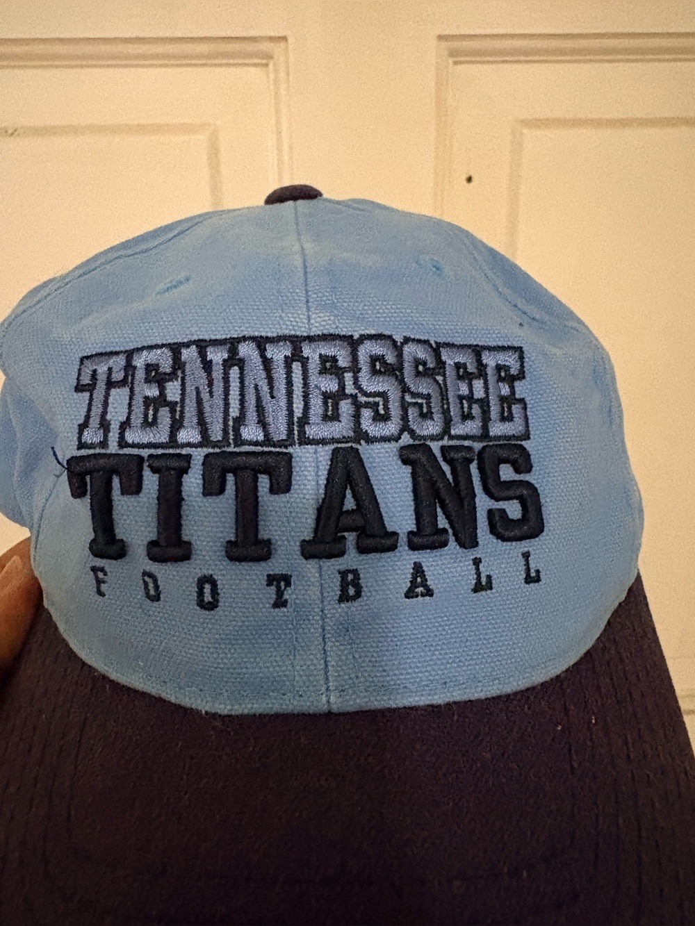 Reebok Tennessee Titans Sky Blue & Navy Embroidered Football Cap (mid-2000s)